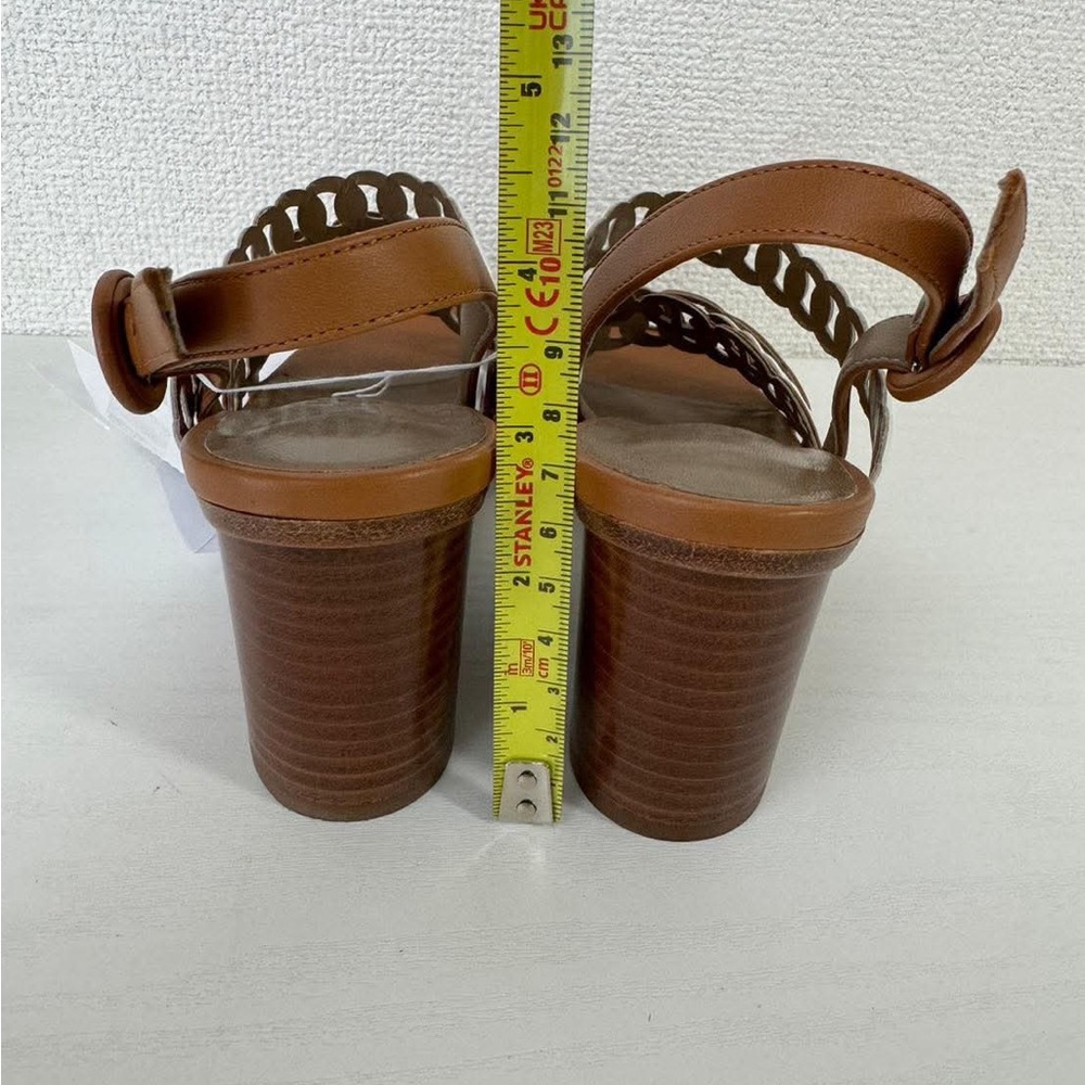 Hermes Brown Wedges with Chunky Heel and Perforated Straps